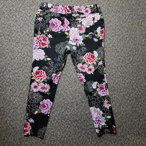 Terra & Sky Floral Peony Women's Plus Size Full Length Super Soft Jeggings 1X - Picture 11 of 15